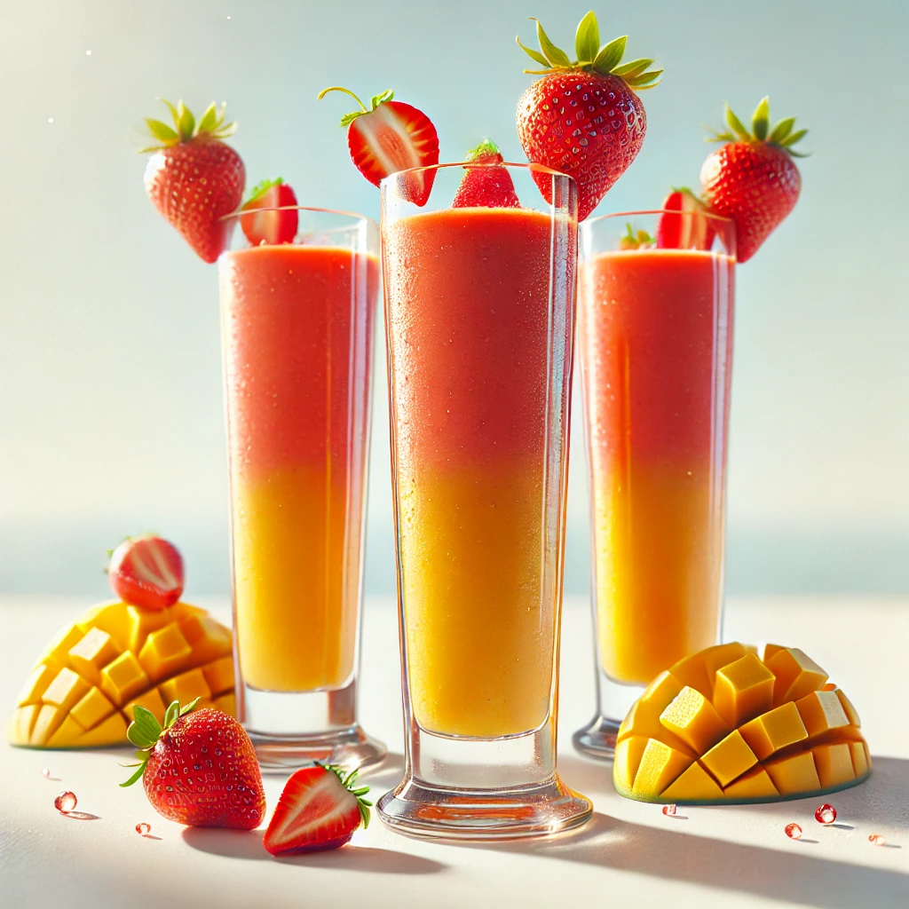 Maak deze cocktail: Aardbei mango smoothie