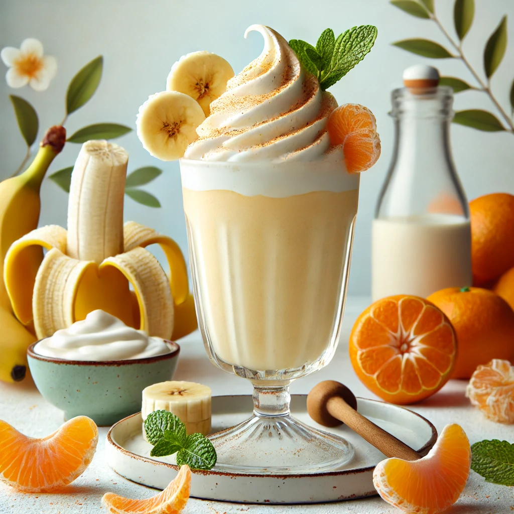 Maak deze cocktail: Banaan mandarijn smoothie