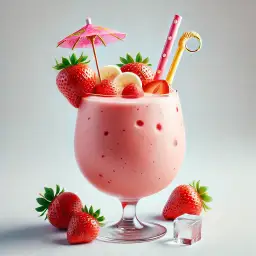 Maak deze cocktail: Strawberry banana smoothie